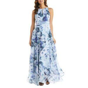 R & M Richards Floral Sleeveless Evening Gown- Size 16 New With Tags